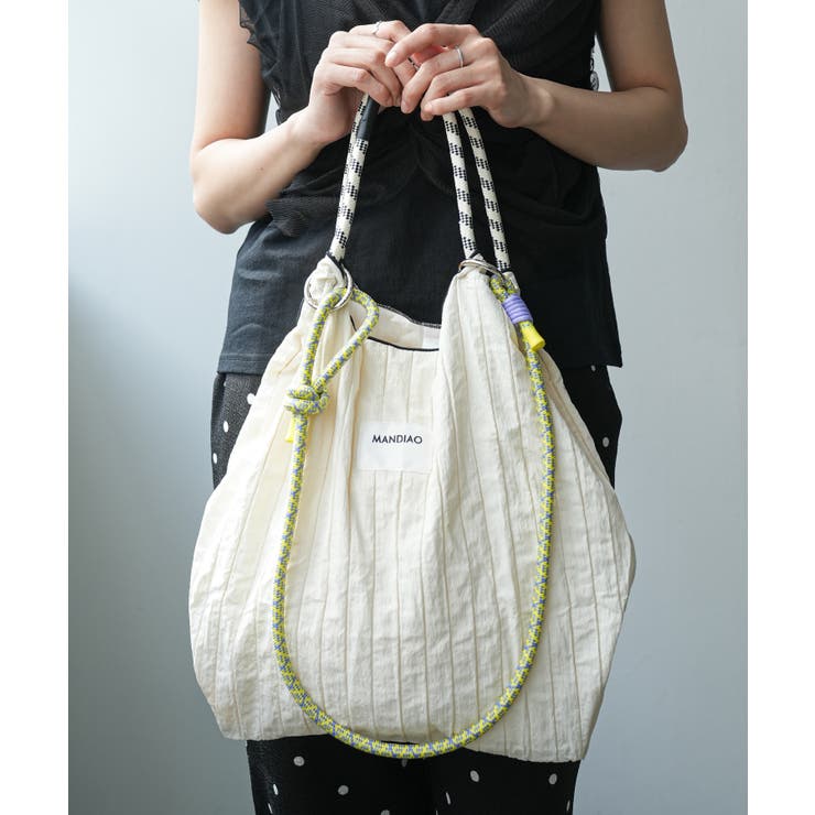 アイボリー | ２ＷＡＹロープトートバッグ ショルダーバッグ ハンドバッグ | mili an deni