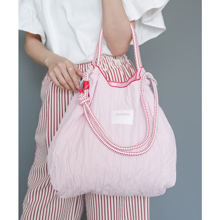 ピンク | ２ＷＡＹロープトートバッグ ショルダーバッグ ハンドバッグ | mili an deni