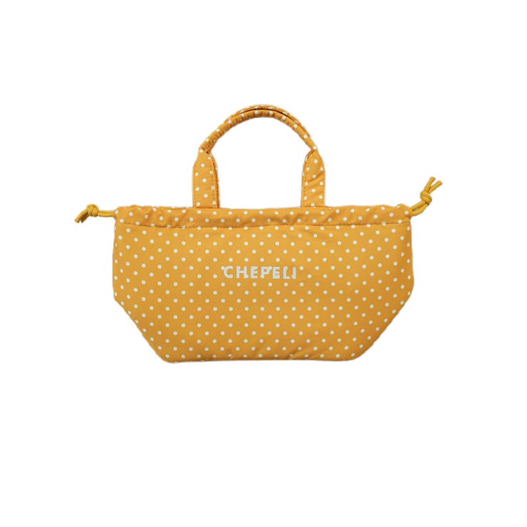イエロー | 保冷ランチバッグ レディース ドット柄 | mili an deni