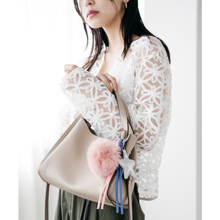 グレージュ | 2WAYフェイクレザーバッグ ショルダーバッグ ハンドバッグ | mili an deni