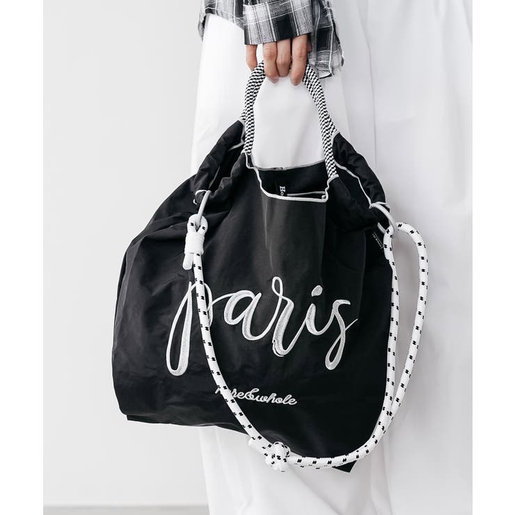 ブラック | ３ＷＡＹフォントロープトートバッグ トートバッグ ショルダーバッグ | mili an deni