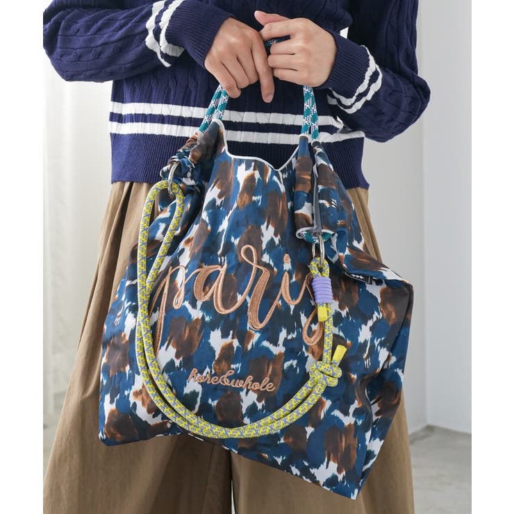 カーキ | ３ＷＡＹプリントロープトートバッグ トートバッグ ショルダーバッグ | mili an deni