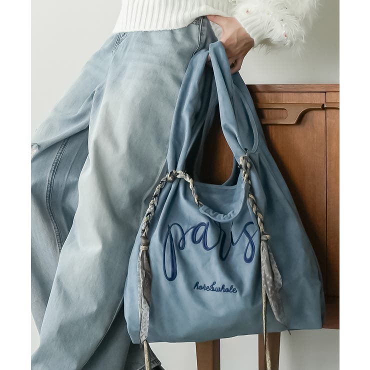 ブルー | スウェード２ＷＡＹロープバッグ ハンドバッグ ショルダーバッグ | mili an deni