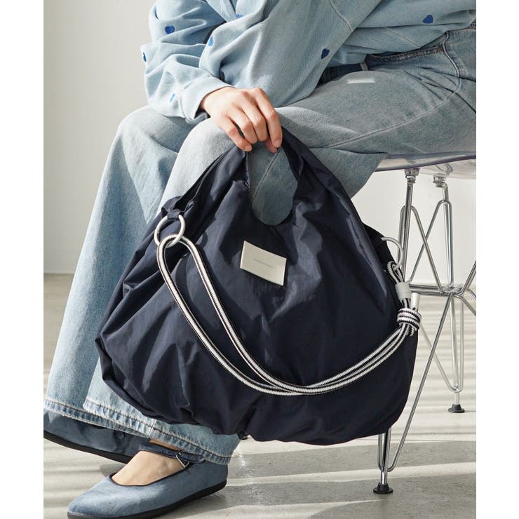 ネイビー | 3WAYバルーンロープトートバッグ ハンドバッグ ショルダーバッグ | mili an deni