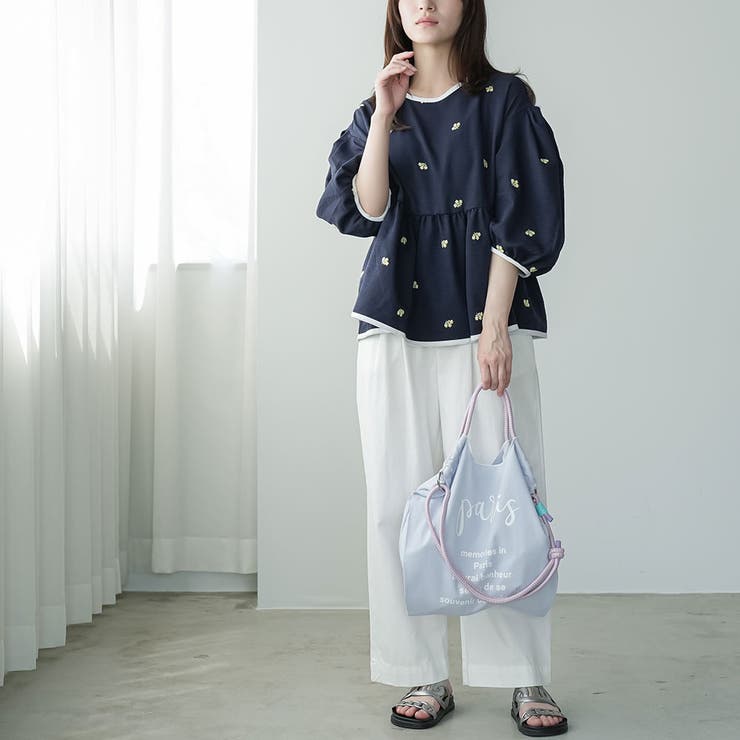 3WAYロープハンドルトートバッグ ロゴプリント レディース | mili an deni | 詳細画像15 