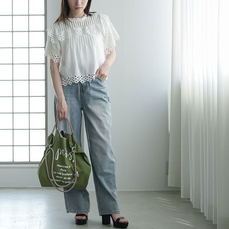 3WAYロープハンドルトートバッグ ロゴプリント レディース | mili an deni | 詳細画像25 