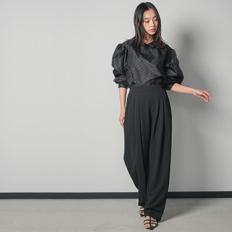 レディース カットジョーゼットタックパンツ チュールドット | mili an deni | 詳細画像18 