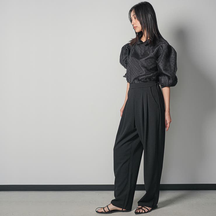 レディース カットジョーゼットタックパンツ チュールドット | mili an deni | 詳細画像19 