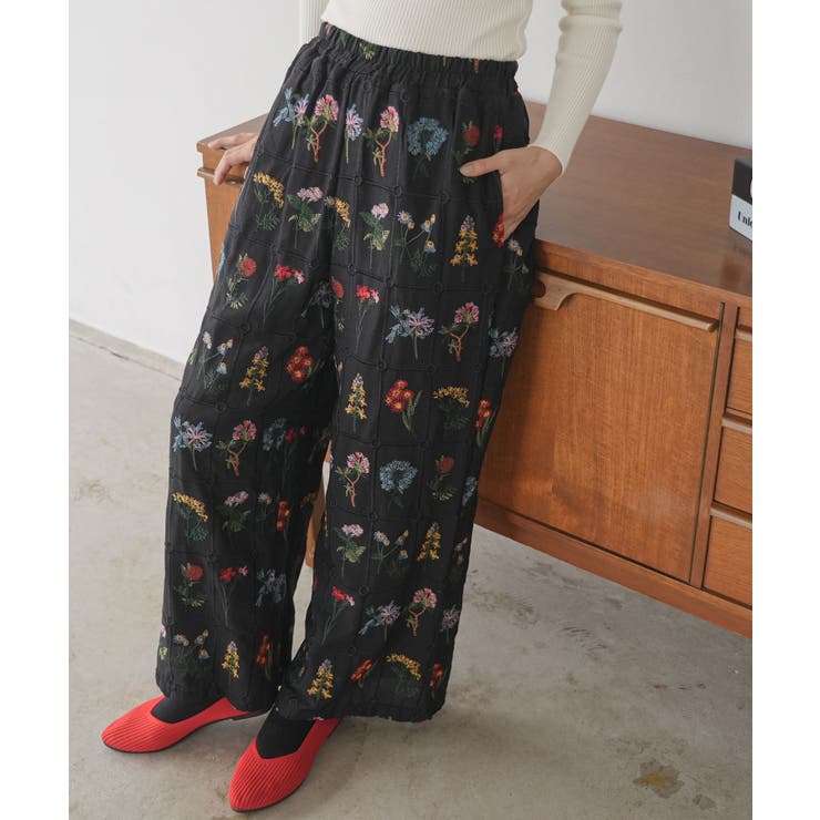 ブラック | パンツ レディース ワイドパンツ | mili an deni