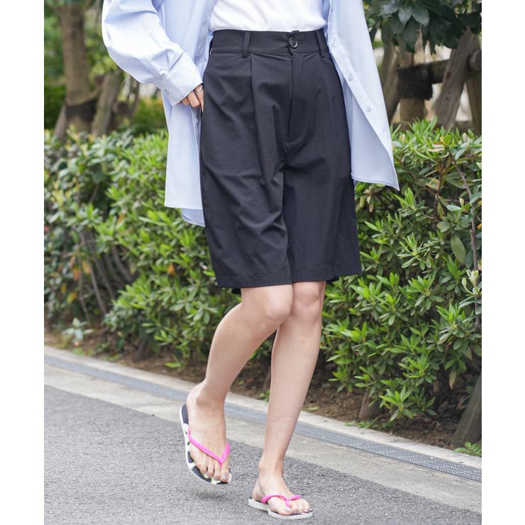 ブラック | ラッシュガードハーフパンツ UVカット 吸水速乾 | mili an deni