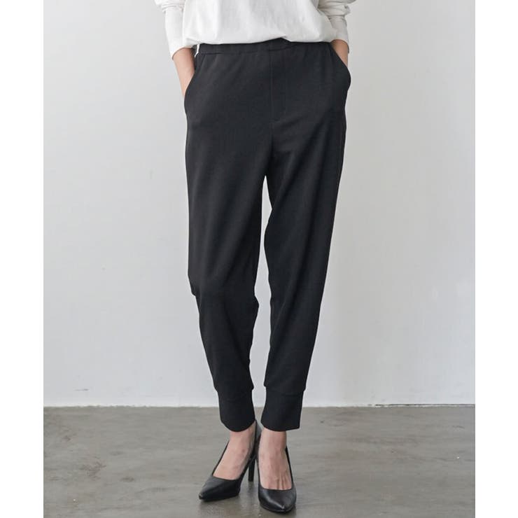 ブラック | ペアスキンバックスリットジョガーパンツ ロング丈 M | mili an deni