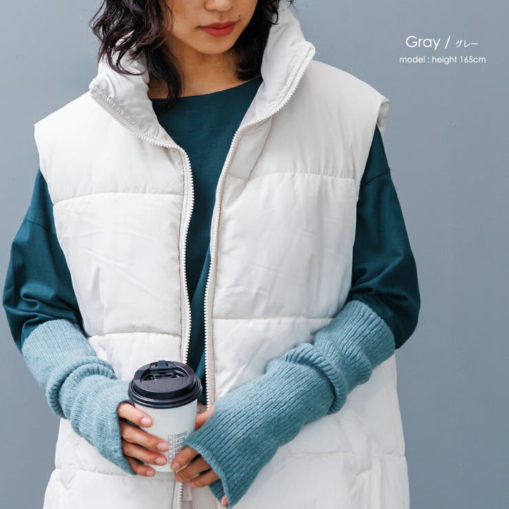 グレー | カラーニットアームカバー フリーサイズ 雑貨 | mili an deni