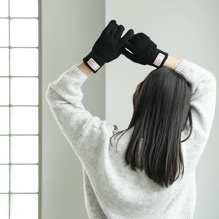 裏起毛スマホタッチ手袋 スマホタッチ対応 無地 | mili an deni | 詳細画像14 