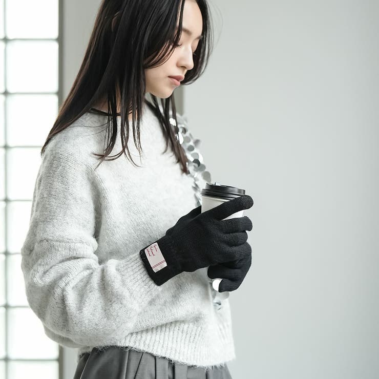 裏起毛スマホタッチ手袋 スマホタッチ対応 無地 | mili an deni | 詳細画像15 