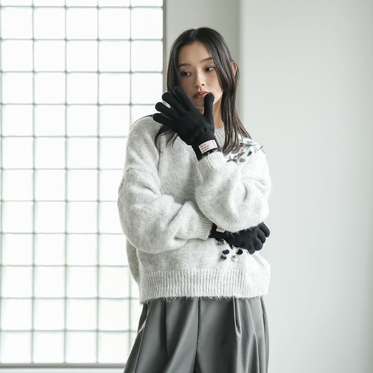 裏起毛スマホタッチ手袋 スマホタッチ対応 無地 | mili an deni | 詳細画像17 