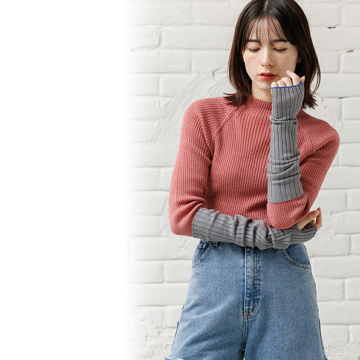 配色ニットアームカバー 手袋 フリーサイズ | mili an deni | 詳細画像6 