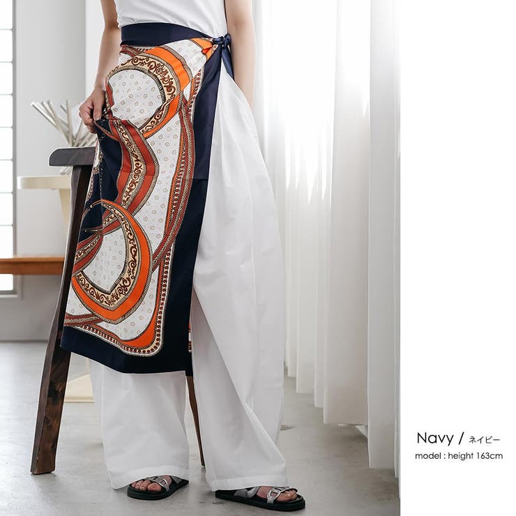 パネルプリント大判スカーフ シルクタッチ 大きめ | mili an deni | 詳細画像5 