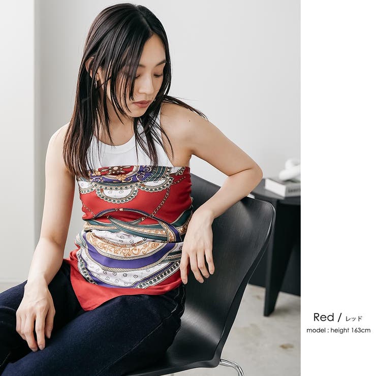 パネルプリント大判スカーフ シルクタッチ 大きめ | mili an deni | 詳細画像12 