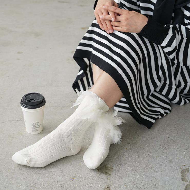 フェザーリブソックス リブソックス 羽 | mili an deni | 詳細画像6 