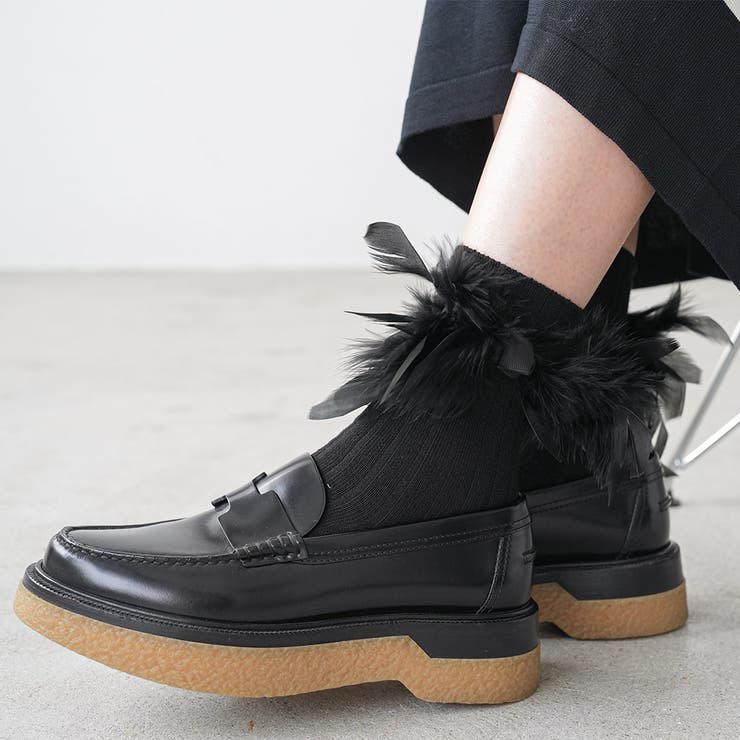 フェザーリブソックス リブソックス 羽 | mili an deni | 詳細画像10 