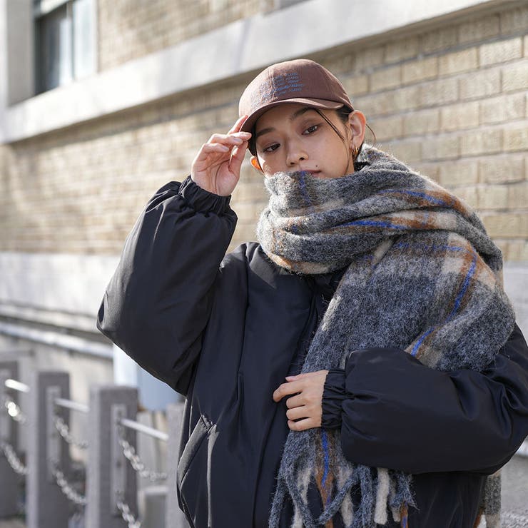 チェック起毛ストール ウール 大きめストール | mili an deni | 詳細画像7 