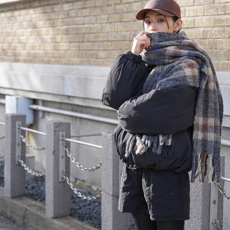 チェック起毛ストール ウール 大きめストール | mili an deni | 詳細画像9 