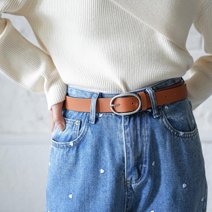 オーバルベルト フェイクレザー ラウンドバックル | mili an deni | 詳細画像9 