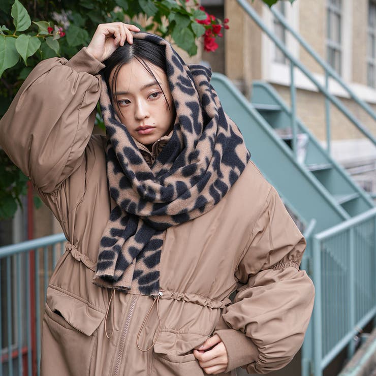 レオパード起毛ストール 大判 ストール | mili an deni | 詳細画像7 