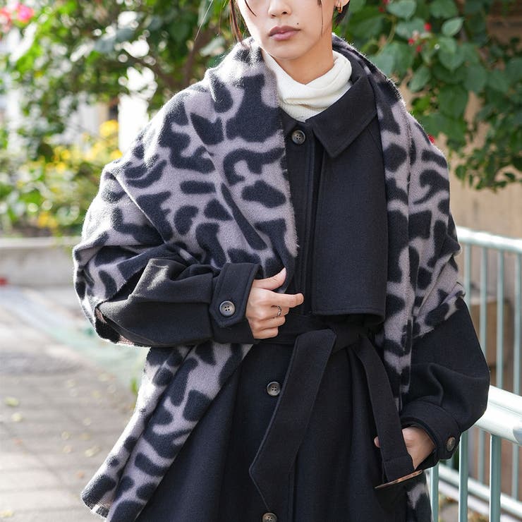 レオパード起毛ストール 大判 ストール | mili an deni | 詳細画像12 