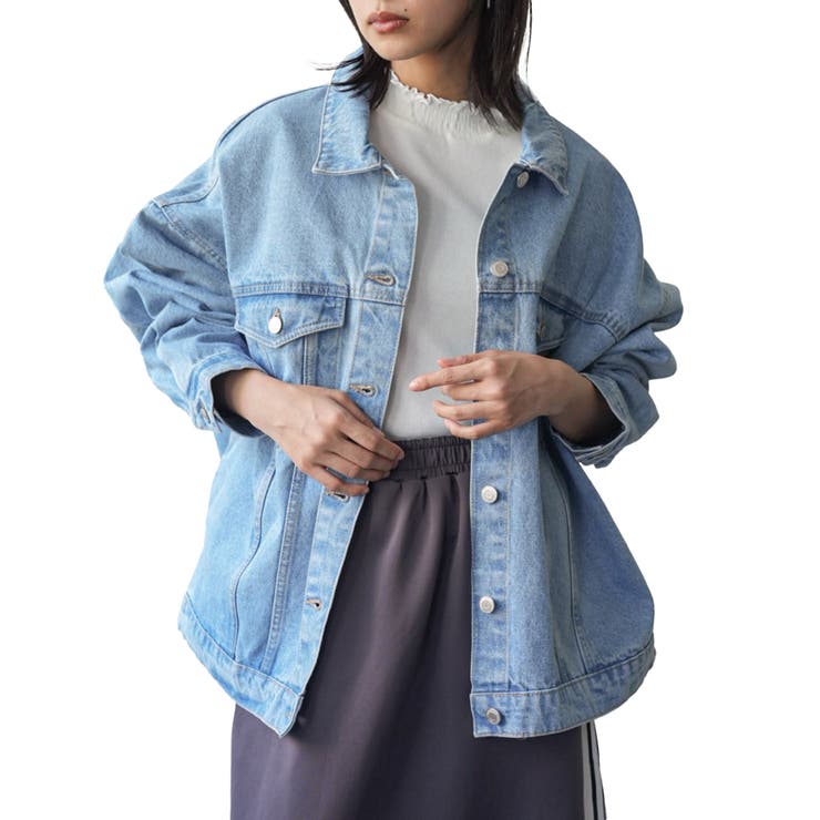 レディース Gジャン ビッグシルエットデニムジャケット[品番