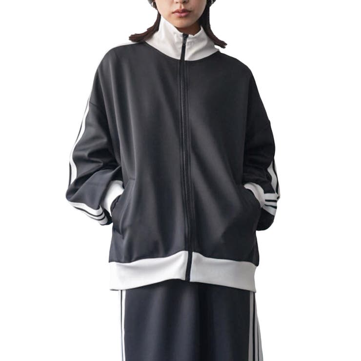 ブラック | レディース ジャケット Wラインオーバートラックジャケット | mili an deni