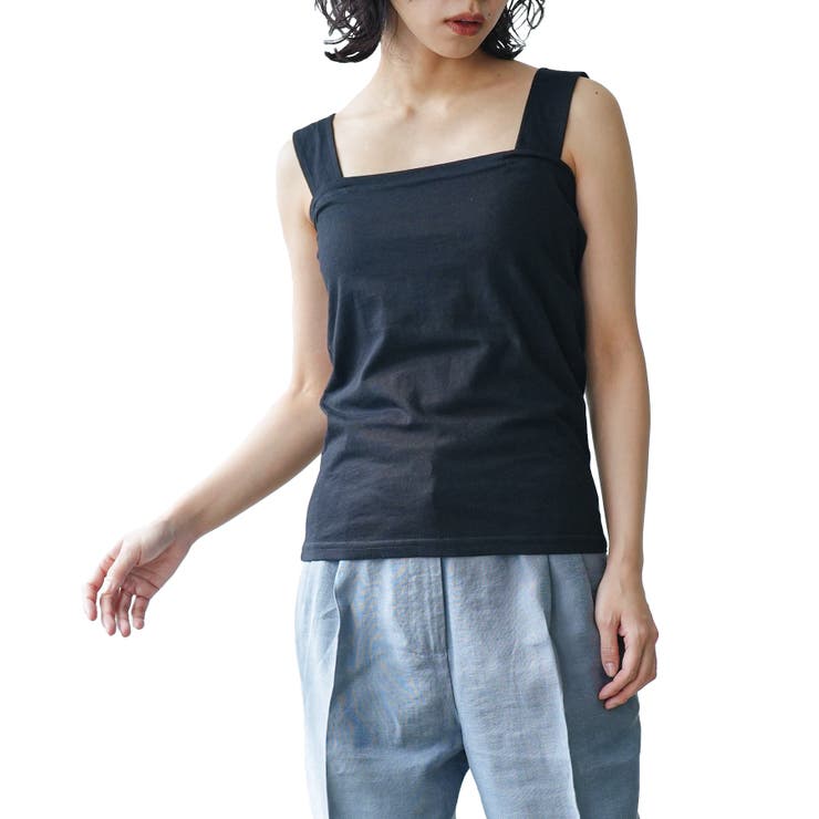 ブラック | ブラ紐隠しタンクトップ ブラ紐 カバー | mili an deni