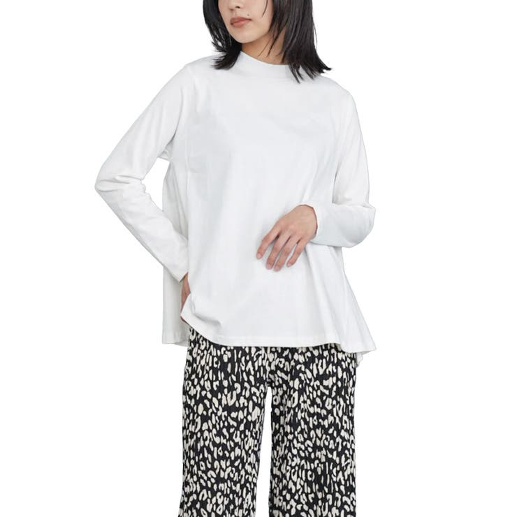 オフホワイト | レディース トップス 裾フレアロンT | mili an deni