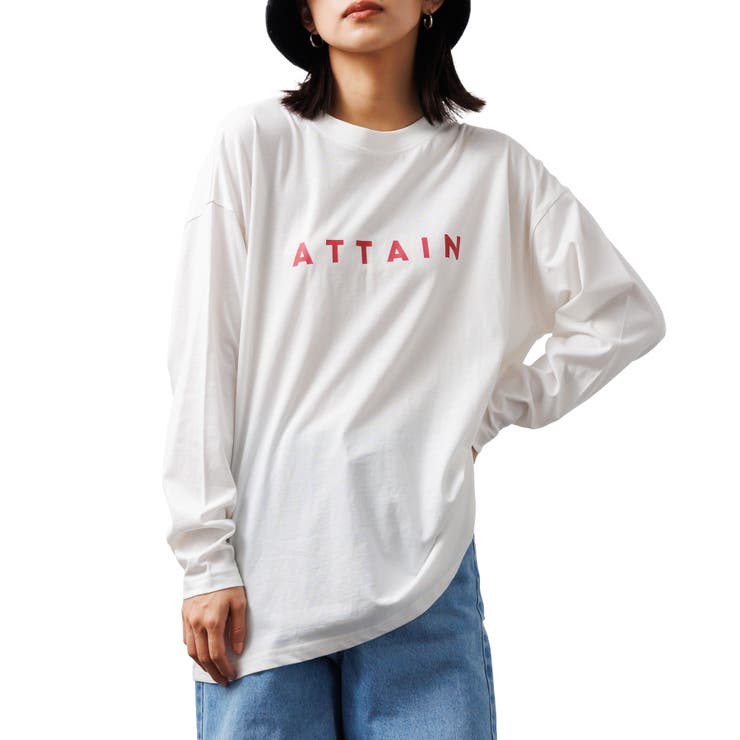 オフホワイト | フォントプリントTシャツ フォントロゴ フロントプリント | mili an deni