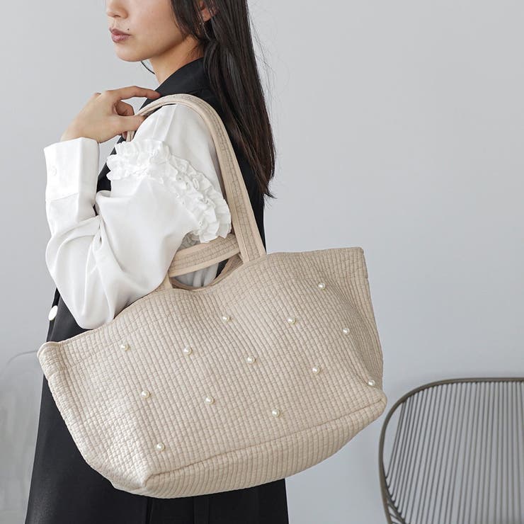 パール付き ヌビバッグ トートバッグ | mili an deni | 詳細画像7 