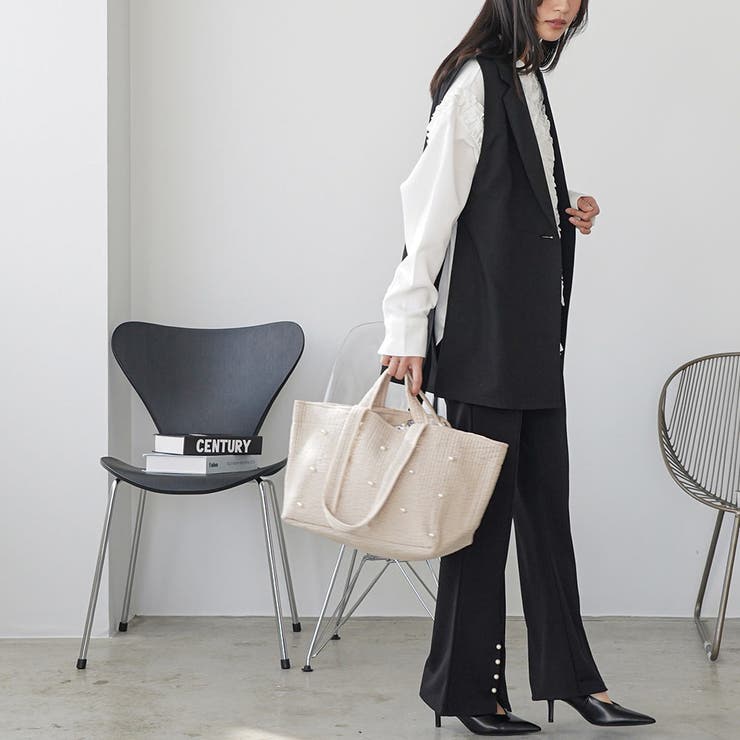 パール付き ヌビバッグ トートバッグ | mili an deni | 詳細画像10 