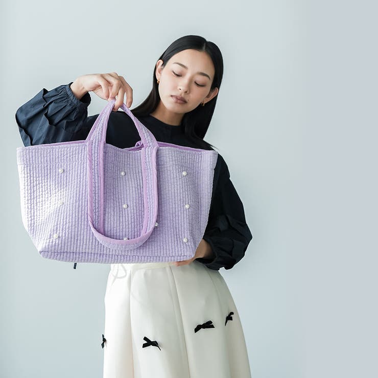 パール付き ヌビバッグ トートバッグ | mili an deni | 詳細画像15 