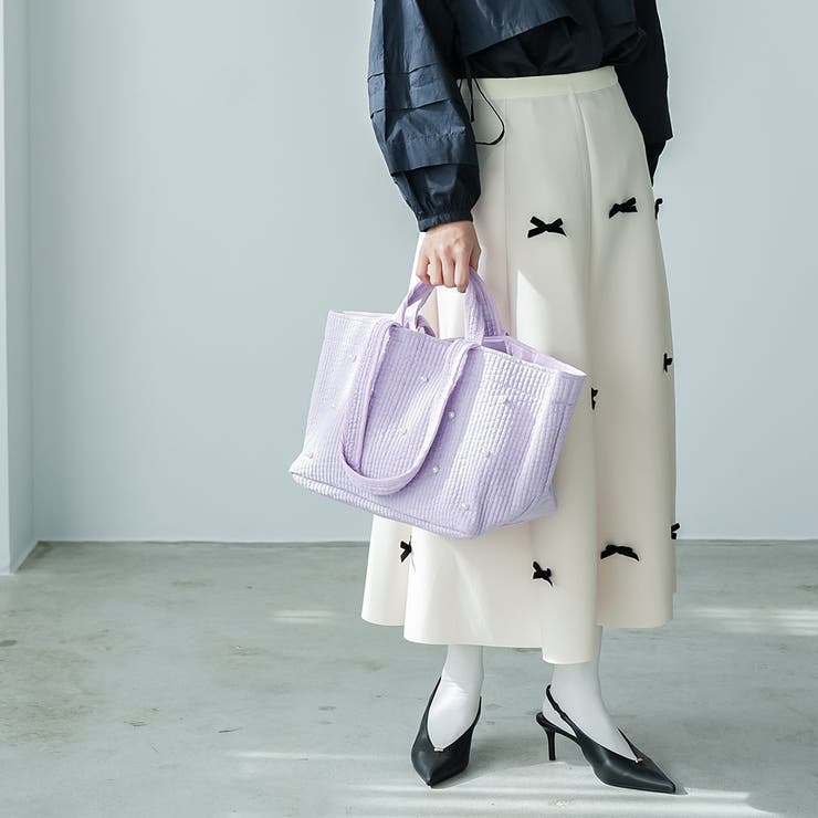 パール付き ヌビバッグ トートバッグ | mili an deni | 詳細画像16 