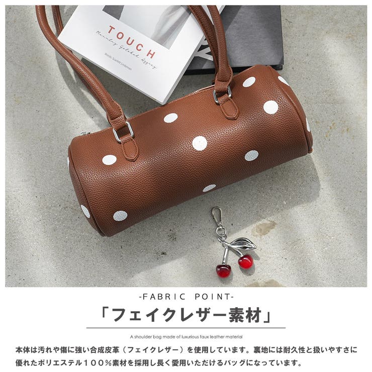 チャーム付きロングハンドルドットバッグ トートバッグ ショルダーバッグ | mili an deni | 詳細画像3 