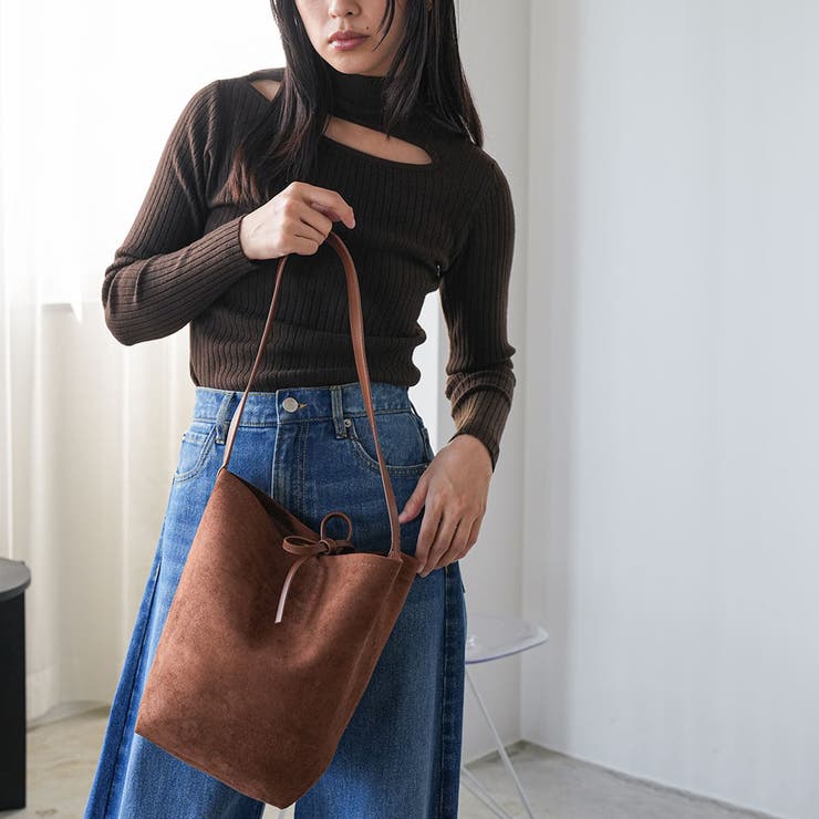 フェイクスウェードショルダーバッグ トートバッグ ショルダーバッグ | mili an deni | 詳細画像12 