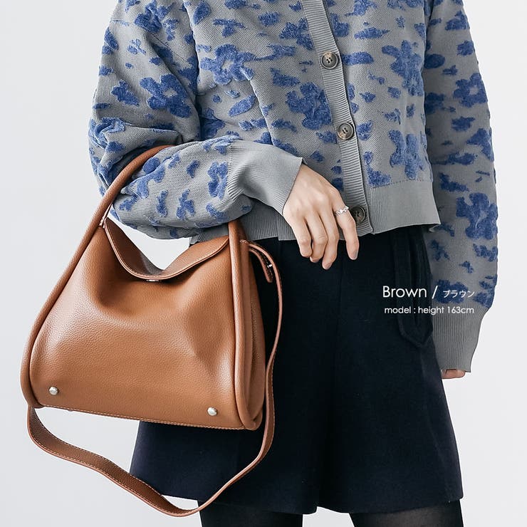 スクウェアフラップフェイクレザーバッグ ショルダーバッグ ハンドバッグ | mili an deni | 詳細画像15 