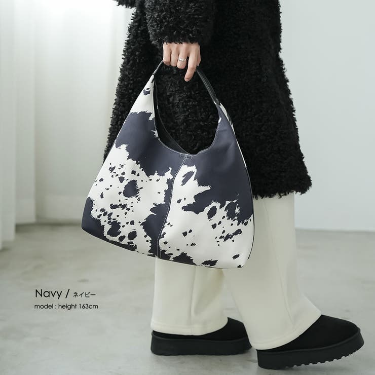 カウ柄プリントトートバッグ ハンドバッグ 鞄 | mili an deni | 詳細画像12 