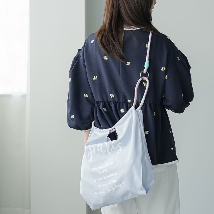 3WAYロープハンドルトートバッグ ロゴプリント レディース | mili an deni | 詳細画像13 
