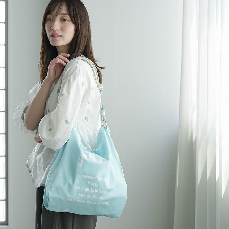 3WAYロープハンドルトートバッグ ロゴプリント レディース | mili an deni | 詳細画像17 
