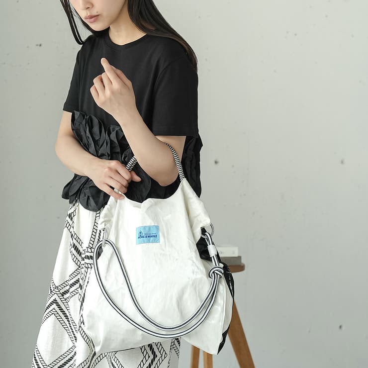 3WAY配色ビニールコーティングロープバッグ レディース トートバッグ | mili an deni | 詳細画像9 