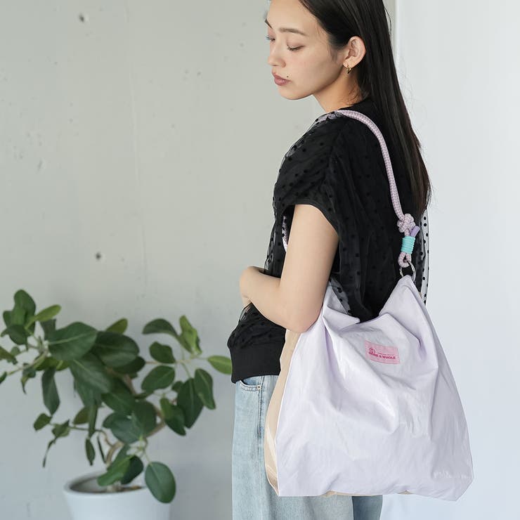 3WAY配色ビニールコーティングロープバッグ レディース トートバッグ | mili an deni | 詳細画像12 