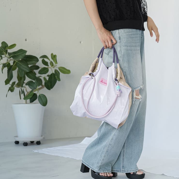 3WAY配色ビニールコーティングロープバッグ レディース トートバッグ | mili an deni | 詳細画像13 