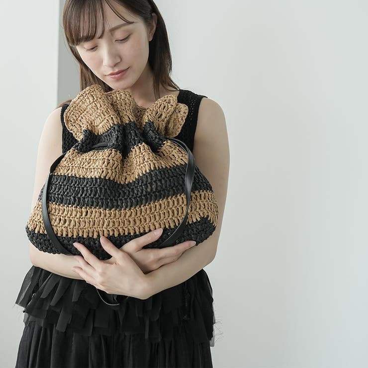 バッグ レディース ボーダー巾着ジュートバッグ | mili an deni | 詳細画像8 