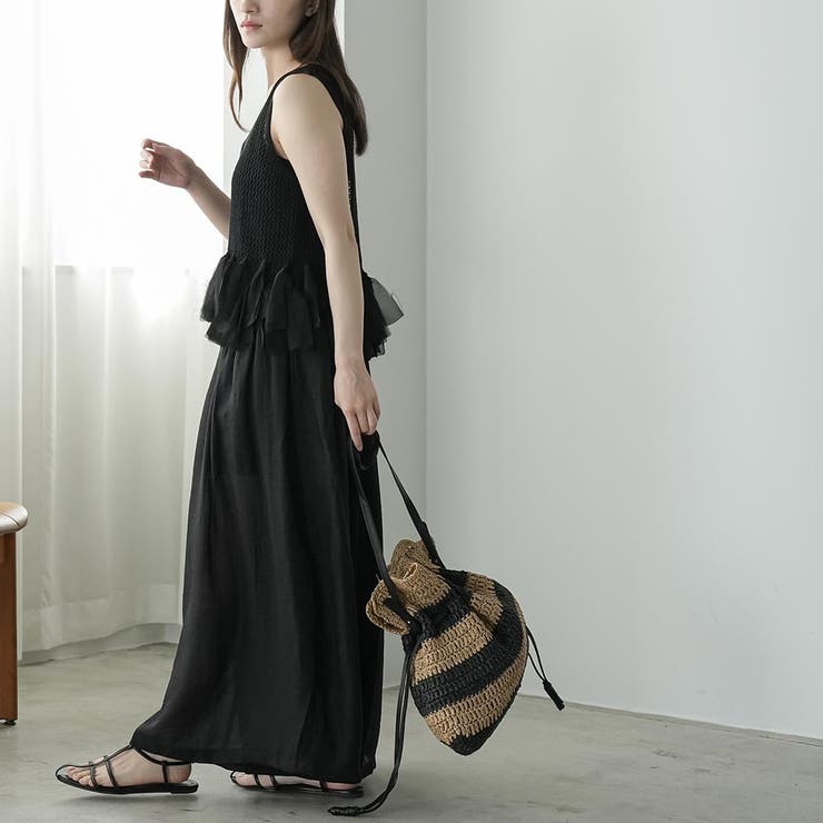 バッグ レディース ボーダー巾着ジュートバッグ | mili an deni | 詳細画像10 
