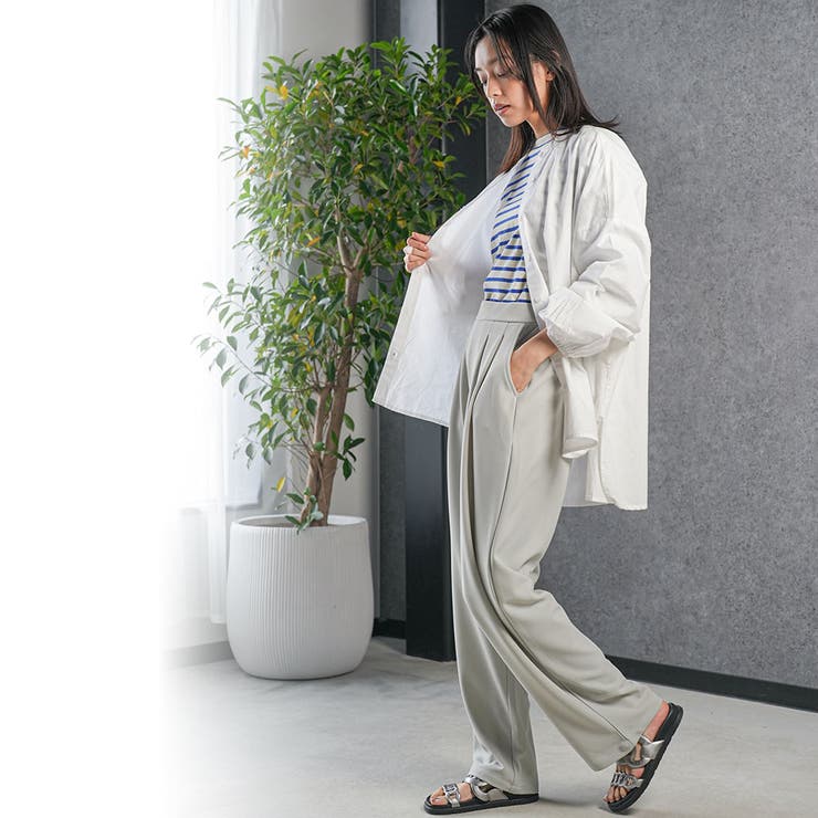 レディース カットジョーゼットタックパンツ チュールドット | mili an deni | 詳細画像9 